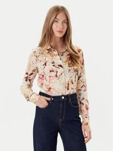 Guess Koszula W5YH0X WDW82 Beżowy Regular Fit. Brązowe koszule Guess, xl, z aplikacjami, z syntetyku, bez kołnierzyka, bez ramiączek. Za 229,99 zł.