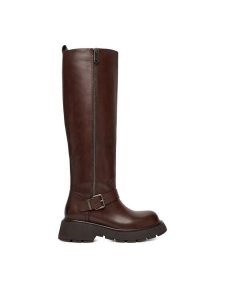 G-Star Raw Kozaki EO-GLCI-GLC8137 Brązowy. Brązowe kozaki G-Star Raw, bez wzorów, ze skóry, bez obcasa, na płaskiej podeszwie, bez zapięcia. Za 639,99 zł.