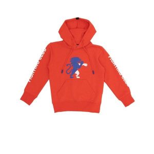 Bluza z bawełna z kaptur na czas wolny na co dzień. Czerwone bluzy LEONE 1947 APPAREL, bez wzorów, z bawełny, bez kaptura. Za 105,21 zł.