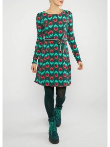 Blutsgeschwister Sukienka w kolorze zielonym rozmiar: M. Zielone sukienki Blutsgeschwister, na co dzień, m, bez wzorów, z bawełny, bez kołnierzyka, bez ramiączek, midi, proste. Za 156,24 zł.