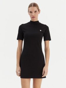 Guess Sukienka codzienna V6RK04 J1314 Czarny Regular Fit. Czarne kombinezony Guess, s, z aplikacjami, z bawełny, bez kołnierzyka, bez ramiączek. Za 269,99 zł.