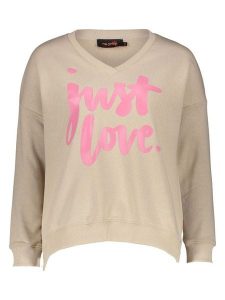 Miss goodlife Bluza "Just Love" w kolorze beżowym rozmiar: S. Brązowe bluzy miss goodlife, s, bez wzorów, z bawełny, bez kaptura. Za 145,60 zł.