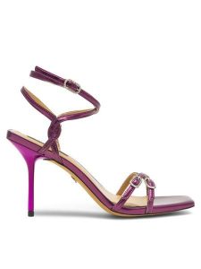 Nine West Sandały ZL23014CC Fioletowy. Fioletowe sandały Nine West, bez wzorów, z syntetyku, bez obcasa, na szpilce, bez zapięcia. Za 137,99 zł.