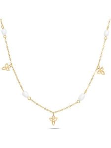 Tamaris Naszyjnik z elementami ozdobnymi - dł. 45 cm rozmiar: onesize. Białe naszyjniki Tamaris, z perłą, ze stali. Za 152,99 zł.