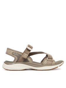Keen Sandały Leiki Open-Toe 1031818 Beżowy. Brązowe sandały Keen, bez wzorów, z materiału, z otwartym noskiem, bez obcasa, na płaskiej podeszwie, bez zapięcia. Za 449,99 zł.