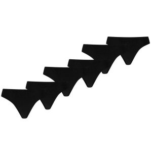 Puma stringi damskie Invisible Cotton 6-pack czarne. Czarne stringi Puma, bez wzorów, z bawełny. Za 286,22 zł.