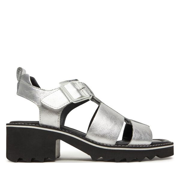 Sandały Ara. Szare sandały Ara, bez wzorów, bez obcasa, na słupku, bez zapięcia. Za 309,99 zł.