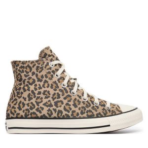 Trampki Converse. Brązowe trampki Converse, bez wzorów, bez zapięcia. Za 419,99 zł.