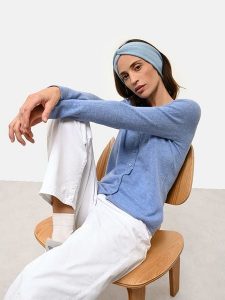 Just Cashmere Kaszmirowy kardigan "Norma" w kolorze błękitnym rozmiar: XL. Niebieskie kardigany Just Cashmere, z kaszmiru. Za 375,96 zł.