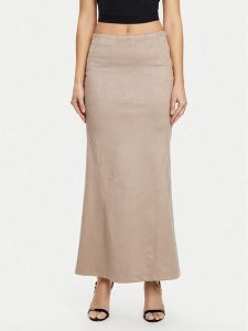 Guess Spódnica maxi W5RD51 WE0L0 Beżowy Regular Fit. Brązowe spódnice Guess, l, z aplikacjami, z syntetyku, maxi. Za 309,99 zł.