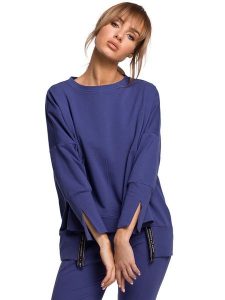 Made of emotion Bluza w kolorze niebieskim rozmiar: XXL/3XL. Niebieskie bluzy Made Of Emotion, xl, bez wzorów, bez kaptura. Za 191,07 zł.
