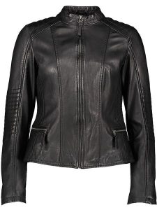 7eleven Skórzana kurtka "Fran" w kolorze czarnym rozmiar: XXL. Czarne kurtki 7eleven, xxl, bez wzorów, z materiału, bez kaptura. Za 269,11 zł.