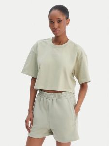 Reebok T-Shirt Reebok x Ewa Chodakowska Olka RK25612CCW Zielony jasny Relaxed Fit. Zielone t-shirty Reebok, xs, bez wzorów, z bawełny, bez kołnierzyka, bez ramiączek. Za 79,99 zł.