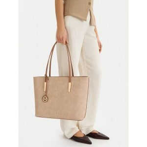 Torebka MEXX. Brązowe shopper bag Mexx, bez wzorów, bez dodatków. Za 159,99 zł.