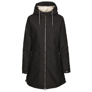 Damska Kurtka Wodoodporna Neeska TP50. Czarne kurtki Trespass, s, bez wzorów, bez kaptura. Za 415,99 zł.