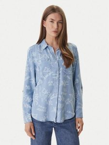 DKNY Koszula DJ6W2017 Błękitny Regular Fit. Niebieskie koszule DKNY, xl, bez wzorów, z lyocellu, bez kołnierzyka, bez ramiączek. Za 349,99 zł.