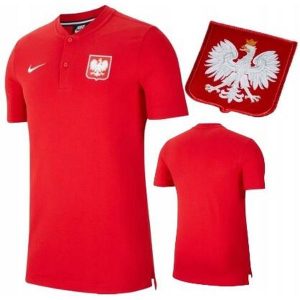 Koszulka Polski Nike Polo Slam Koszulka Kibica. Czerwone bluzki Nike, m, bez wzorów, sportowe, bez kołnierzyka, bez ramiączek. Za 166,50 zł.