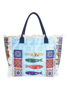 BLE Shopper bag ze wzorem - 50 x 33 x 20 cm rozmiar: onesize. Shopper bag BLE, bez wzorów, z materiału, na ramię, bez dodatków. Za 36,95 zł.