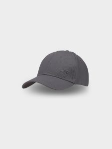 4F Czapka z daszkiem strapback uniseks - szara S/M. Szare czapki 4f, bez wzorów, z bawełny, sportowe. W wyprzedaży za 29,99 zł.