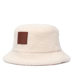 Kapelusz Calvin Klein. Białe kapelusze Calvin Klein, bez wzorów. Za 189,99 zł.