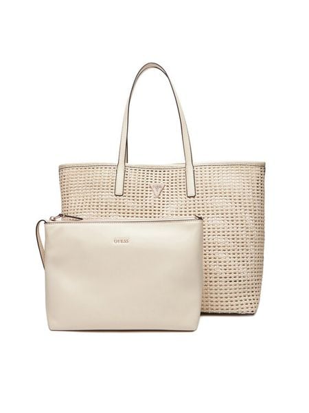 Guess Torebka Brigitta HWWZ72 06240 Écru. Shopper bag Guess, z aplikacjami, ze skóry, bez dodatków. Za 419,99 zł.