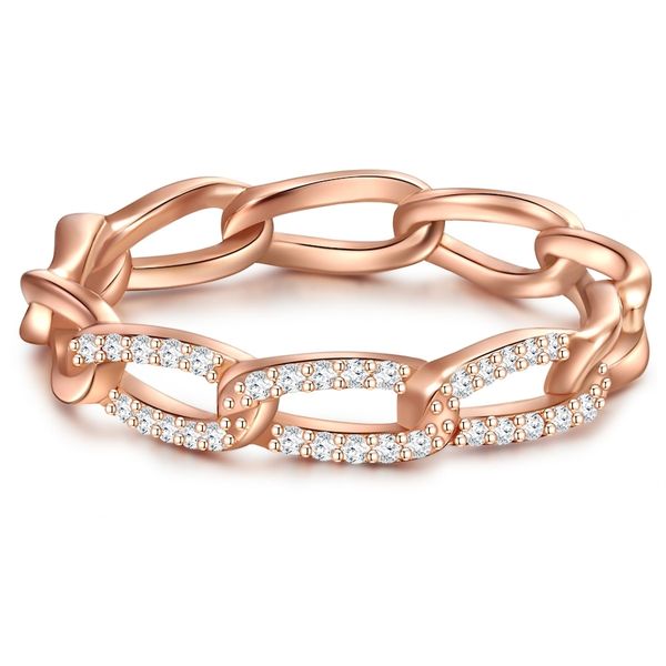 Glanzstücke München Srebrny pierścionek srebro wysokiej próby Cyrkonia różowe złoto Pierścionki 1 ct Damski. Czerwone pierścionki Glanzstücke München, z cyrkonią, pozłacane. Za 239,99 zł.