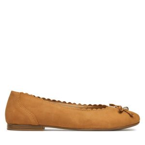 Baleriny Sergio Bardi. Brązowe balerinki Sergio Bardi, bez wzorów, bez obcasa, bez zapięcia. Za 229,99 zł.