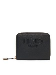 Liu Jo Portfel M Zip Around AA5156 E0058 Czarny. Czarne portfele Liu Jo, bez wzorów, ze skóry. Za 179,99 zł.