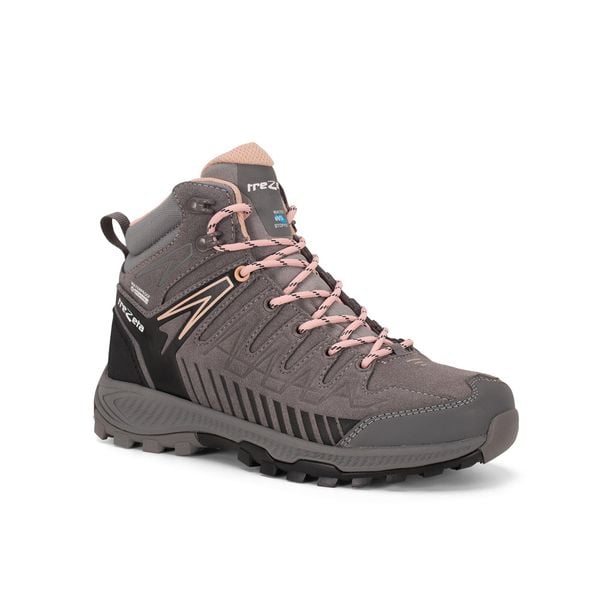Buty trekkingowe damskie TREZETA Thunder Leather Mid W's z membraną WP. Szare buty trekkingowe Trezeta, bez zapięcia. Za 574,00 zł.