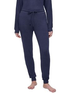 Triumph Spodnie w kolorze granatowym rozmiar: 40. Niebieskie spodnie z wysokim stanem Triumph, bez wzorów, z materiału, z podwyższonym stanem. Za 95,92 zł.