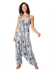 Ipanima Kombinezon w kolorze brązowo-błękitnym rozmiar: 34-40. Brązowe kombinezony Ipanima, bez wzorów, prążkowane, bez kołnierzyka, bez ramiączek. Za 78,99 zł.