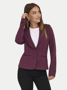 ONLY Marynarka Poptrash 15153144 Bordowy Regular Fit. Czerwone marynarki i żakiety ONLY, l, bez wzorów, z syntetyku. Za 229,99 zł.