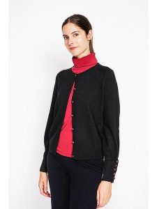 ASSUILI Kardigan w kolorze czarnym rozmiar: 36. Czarne kardigany Assuili. Za 130,99 zł.