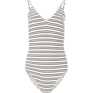 Damski kostium kąpielowy 1-częściowy Athlecia Barvina. Białe stroje jednoczęściowe Athlecia, bez wzorów. Za 181,00 zł.