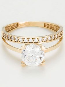 OR ÉCLAT Złoty pierścionek "Majestueuse" z cyrkonią rozmiar: 56. Żółte pierścionki OR ÉCLAT, z cyrkonią, złote. Za 1 304,99 zł.