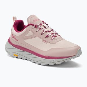 Buty turystyczne damskie Jack Wolfskin Terrashelter Low. Czerwone buty trekkingowe Jack Wolfskin, bez zapięcia. Za 299,99 zł.