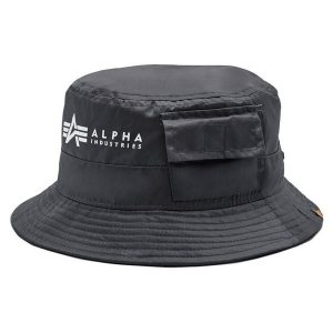 Kapelusz Alpha Industries. Czarne kapelusze Alpha Industries, bez wzorów. Za 160,99 zł.