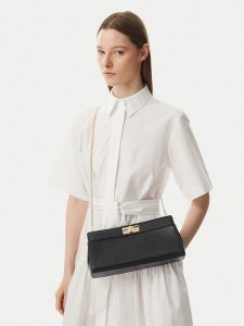 Tommy Hilfiger Torebka Th Modern Clutch AW0AW18727 Czarny. Czarne torebki klasyczne TOMMY HILFIGER, bez wzorów, ze skóry, bez dodatków. Za 529,99 zł.