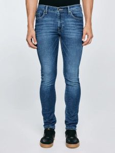 Jeansy męskie skinny z przetarciami niebieskie Jeffray 366. Niebieskie rurki Big Star, z denimu. Za 299,99 zł.