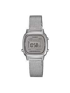 Casio Zegarek Vintage LA670WEM-7EF Srebrny. Szare, cyfrowe zegarki Casio. Za 189,99 zł.