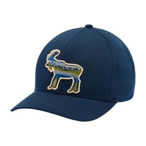 Czapka z daszkiem Columbia Lost Lager 3D Stretch Snapback 2159001464. Niebieskie czapki Columbia, bez wzorów, z bawełny, sportowe. Za 111,78 zł.