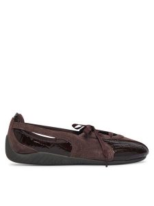 Puma Baleriny Speedcat Ballet Nova Croc 40881301 Brązowy. Brązowe balerinki Puma, bez wzorów, ze skóry, bez obcasa, bez zapięcia. Za 399,99 zł.