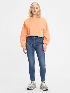 Levi´s Dżinsy "720" - Super Skinny fit - w kolorze niebieskim rozmiar: W25/L32. Niebieskie jeansy z aplikacjami, z podwyższonym stanem. Za 140,53 zł.