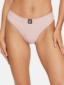 Hugo Stringi 50496809 Różowy. Czerwone stringi Hugo, bez wzorów. Za 69,99 zł.