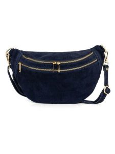 Anna Morellini Skórzana saszetka "Lolanda" w kolorze niebieskoszarym - 36 x 22 x 12 cm rozmiar: onesize. Niebieskie nerki i saszetki Anna Morellini, bez wzorów, z materiału. Za 260,99 zł.