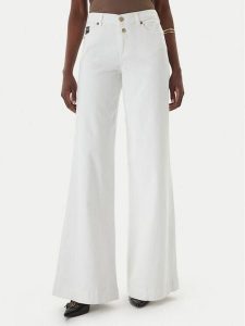 Versace Jeans Couture Jeansy 80HAB561 CEWCA Biały Wide Leg. Białe jeansy Versace Jeans Couture, bez wzorów, z bawełny. Za 695,99 zł.