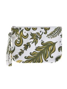 BLE Kosmetyczka w kolorze biało-oliwkowym - 27 x 18 x 2 cm rozmiar: onesize. Białe kosmetyczki BLE, bez wzorów, z materiału. Za 31,28 zł.