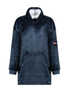 Geographical Norway Bluza polarowa "Uddy" w kolorze granatowym rozmiar: L. Niebieskie bluzy Geographical Norway, l, bez wzorów, z polaru, bez kaptura. Za 96,37 zł.