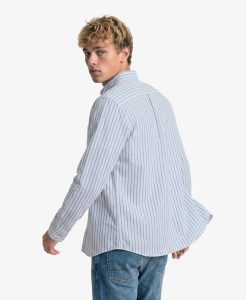 Superdry Koszula Preppy Oxford z długim rękawem z bawełny organicznej – Classic. Niebieskie koszule Superdry, uniwersalny, bez wzorów, z bawełny, bez kołnierzyka, bez ramiączek. Za 279,65 zł.