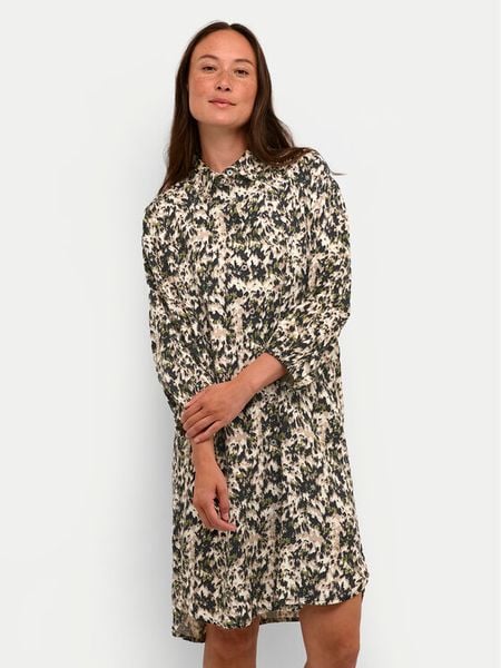 Kaffe Sukienka koszulowa Carmen 10508329 Kolorowy Loose Fit. Kombinezony Kaffe, bez wzorów, z wiskozy, bez kołnierzyka, bez ramiączek, koszulowe. Za 139,99 zł.